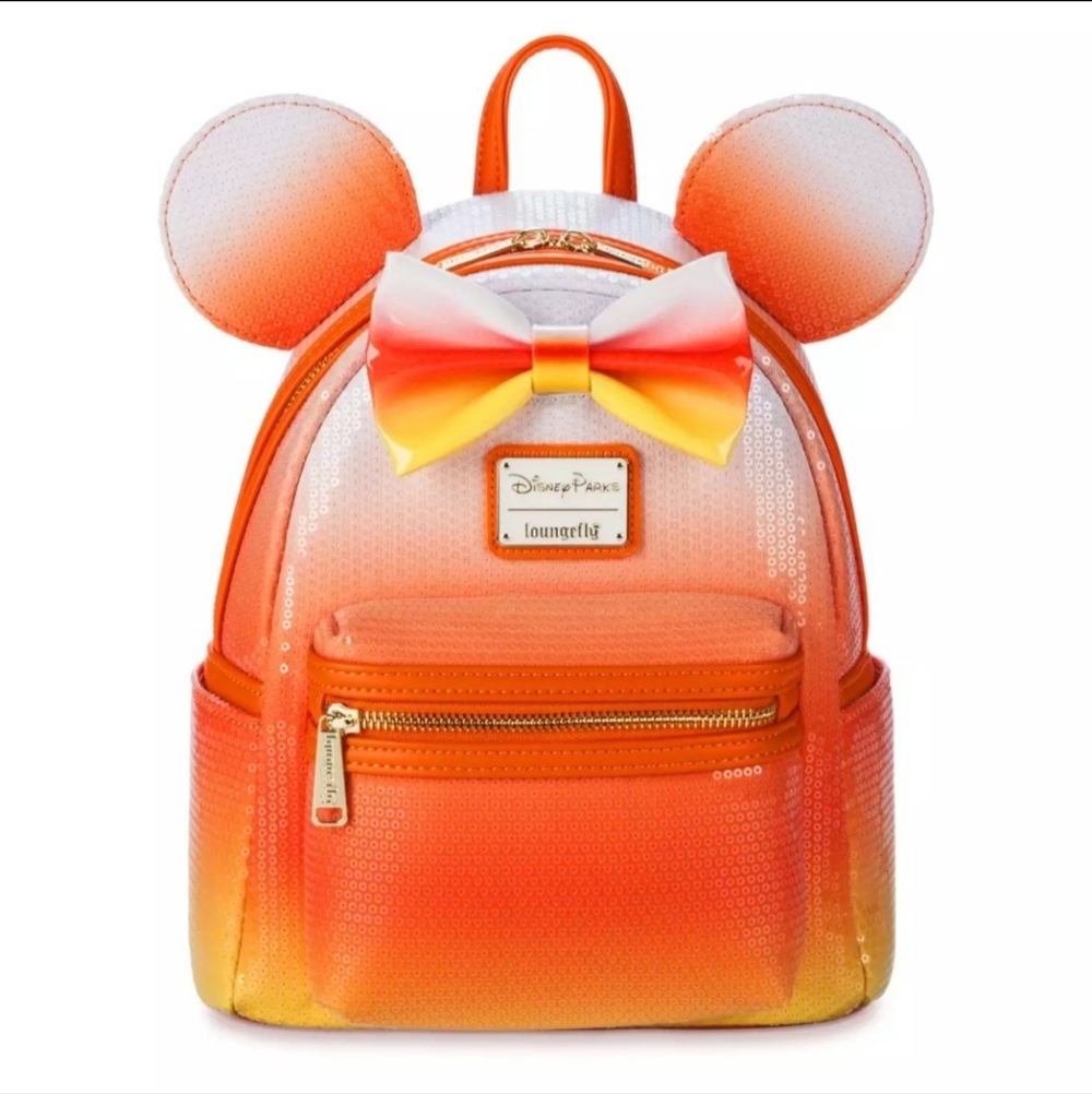 Loungefly Disney Parks Sequin Candy Corn Mini Backpack.